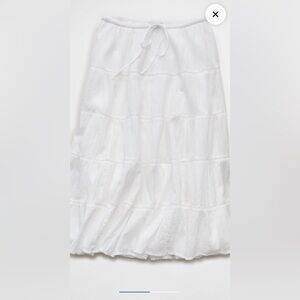 American Eagle Outfitters White midi  Skirt